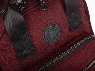 Lekki plecak miejski materiałowy w kolorze bordowym ORMI - obrazek 3