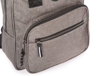 Lekki plecak miejski materiałowy w kolorze szarym ORMI - obrazek 2