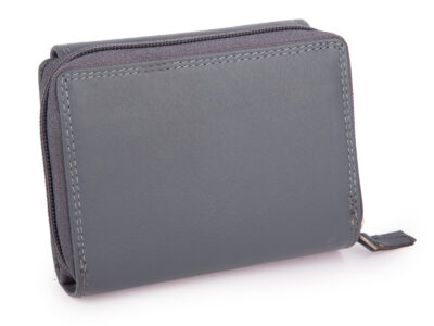 Pojemny szary portfel damski Franko skórzany z ochroną kart RFID - obrazek 8