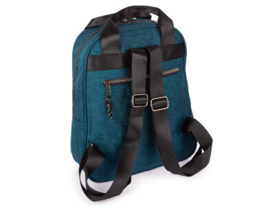 Lekki plecak miejski materiałowy w kolorze turkusowym ORMI - obrazek 6