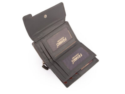 Duży szary portfel damski Franko z miękkiej skóry naturalnej - obrazek 4