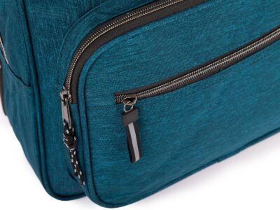 Lekki plecak miejski materiałowy w kolorze turkusowym ORMI - obrazek 2