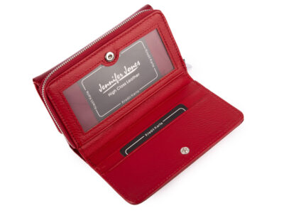 Portfel damski czerwony z zamkiem z.p. - obrazek 3