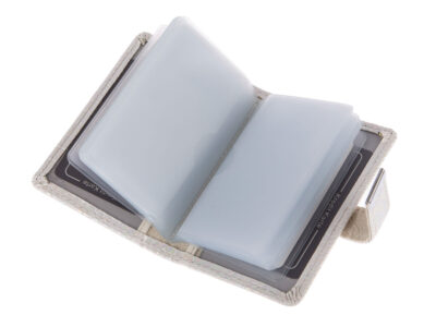 Eleganckie Etui Na Karty Damskie Lakierowane w Kolorze Białym Perłowym - obrazek 5