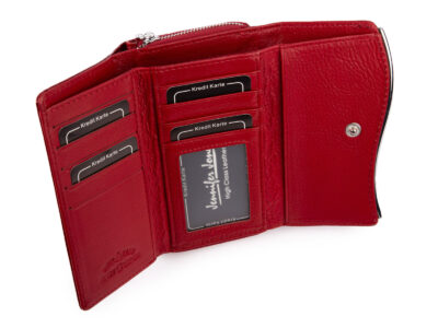 Portfel damski czerwony z zamkiem z.p. - obrazek 4