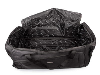 Czarna bardzo duża torba podróżna na kółkach XXL ze stelażem i wyciaganą rączką Bellugio - obrazek 12