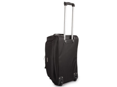 Czarna średnia torba podróżna na kółkach ze stelażem i wyciaganą rączką Bellugio - obrazek 3
