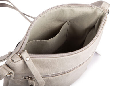 Szara średnia torebka damska z miękkiej skóry ekologicznej Jennifer Jones - obrazek 6