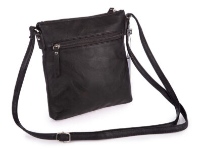 Czarna średnia torebka damska z miękkiej skóry ekologicznej Jennifer Jones - obrazek 3