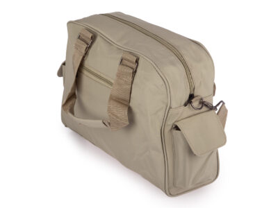 Lekka i pojemna materiałowa torba na zakupy / turystyczna jasno-oliwkowa - obrazek 5