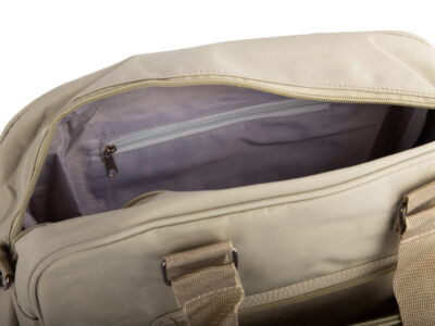 Lekka i pojemna materiałowa torba na zakupy / turystyczna jasno-oliwkowa - obrazek 7