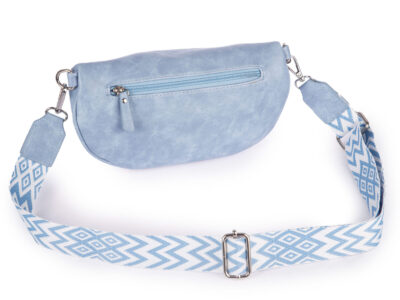 Błękitna saszetka damska nerka na ramię z miękkiej skóry ekologicznej Jennifer Jones - obrazek 5