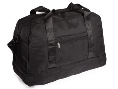 Lekka, czarna torba sportowa na siłownię lub fitness z osobną komorą pod spodem 50x30x25 cm - obrazek 4