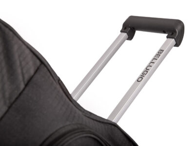 Czarna duża torba podróżna na kółkach ze stelażem i wyciaganą rączką Bellugio - obrazek 3