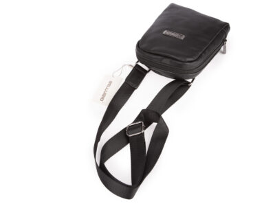 Mała saszetka męska na ramię elegancka czarna bellugio - obrazek 2