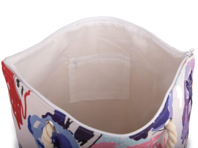 Duża torba plażowa biwakowa z wzorem w kolorowe kwiaty Bellugio - obrazek 5