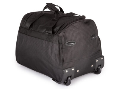 Czarna torba podróżna na kółkach ze stelażem i wyciaganą rączką Bellugio - obrazek 5