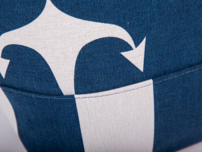 Duża granatowa torba na plażę/zakupy z uchwytami ze sznura Bellugio - obrazek 4