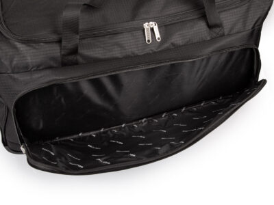 Czarna bardzo duża torba podróżna na kółkach XXL ze stelażem i wyciaganą rączką Bellugio - obrazek 11
