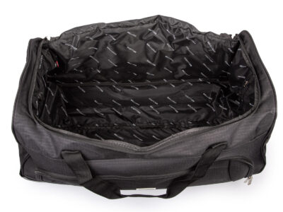 Czarna duża torba podróżna na kółkach ze stelażem i wyciaganą rączką Bellugio - obrazek 12