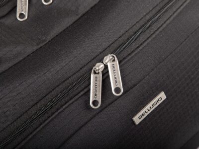 Czarna duża torba podróżna na kółkach ze stelażem i wyciaganą rączką Bellugio - obrazek 8