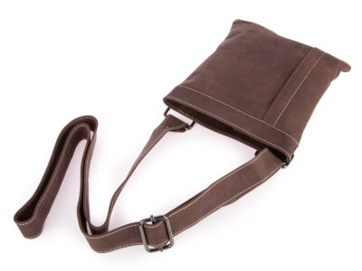 Brązowa skórzana saszetka męska na ramię WILD Tiger - obrazek 3