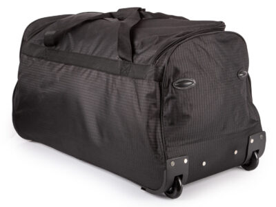 Czarna duża torba podróżna na kółkach ze stelażem i wyciaganą rączką Bellugio - obrazek 10