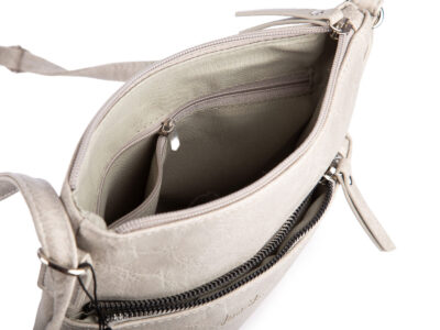 Szara średnia torebka damska z miękkiej skóry ekologicznej Jennifer Jones - obrazek 7