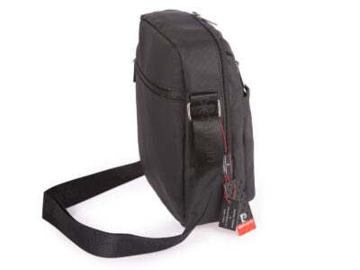 Elegancka torba męska z długim paskiem na ramię czarna Pierre Cardin - obrazek 5