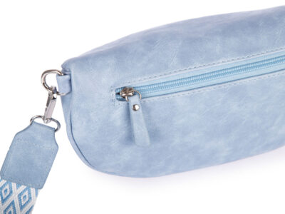Błękitna saszetka damska nerka na ramię z miękkiej skóry ekologicznej Jennifer Jones - obrazek 6