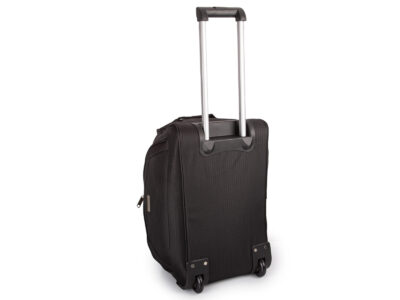 Czarna torba podróżna na kółkach ze stelażem i wyciaganą rączką Bellugio - obrazek 3