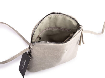 Mała szara torebka damska na ramię z miękkiej skóry ekologicznej Jennifer Jones - obrazek 5