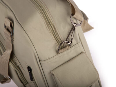 Lekka i pojemna materiałowa torba na zakupy / turystyczna jasno-oliwkowa - obrazek 4