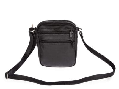 Czarna skórzana torba na ramię saszetka do codziennego użytku - obrazek 3