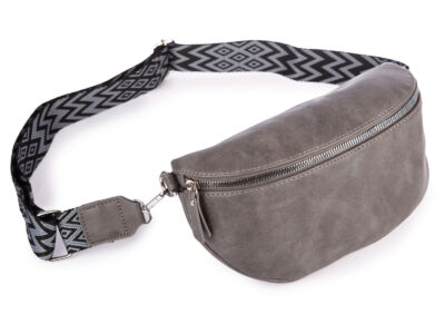 Szara saszetka damska nerka na ramię z miękkiej skóry ekologicznej Jennifer Jones