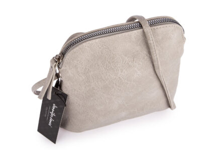 Mała szara torebka damska na ramię z miękkiej skóry ekologicznej Jennifer Jones - obrazek 4