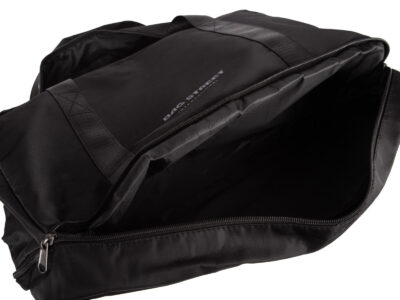 Lekka, czarna torba sportowa na siłownię lub fitness z osobną komorą pod spodem 50x30x25 cm - obrazek 7