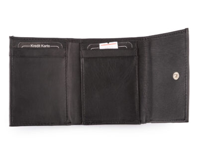 Mały, skórzany portfel damski w kolorze czarnym J Jones - obrazek 4