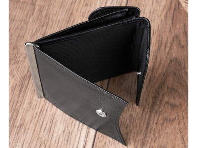 Czarna, skórzana, elegancka banknotówka męska Paolo Peruzzi - obrazek 6