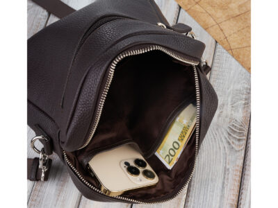 Skórzana listonoszka męska na ramię miejska brązowa klasyczna Paolo Peruzzi - obrazek 5