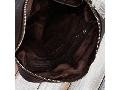 Skórzana listonoszka męska na ramię miejska brązowa klasyczna Paolo Peruzzi - obrazek 6