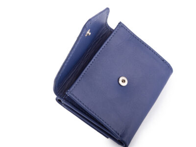 Mały, skórzany portfel damski w kolorze granatowym J Jones - obrazek 3