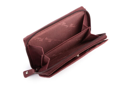 Duży damski portfel burgundowy uszyty z miękkiej i przyjemnej w dotyku skóry naturalnej RFID - obrazek 7