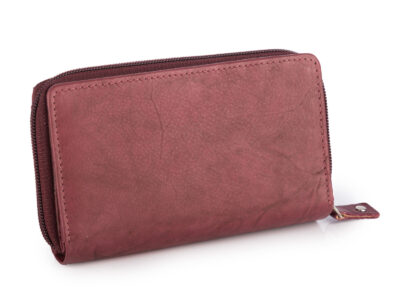 Duży damski portfel burgundowy uszyty z miękkiej i przyjemnej w dotyku skóry naturalnej RFID - obrazek 4