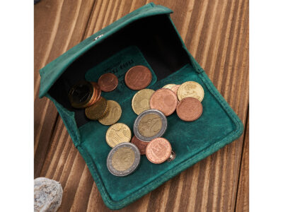 Mały portfel damski zielony skórzany w stylu vintage Paolo Peruzzi - obrazek 6