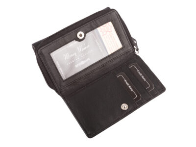 Duży damski portfel czarny uszyty z miękkiej i przyjemnej w dotyku skóry naturalnej RFID - obrazek 7