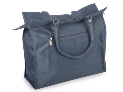 Torba na zakupy błękitna z mocnego materiału - mikrofiby pojemny - obrazek 3