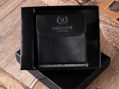 Czarna, skórzana, elegancka banknotówka męska Paolo Peruzzi - obrazek 10