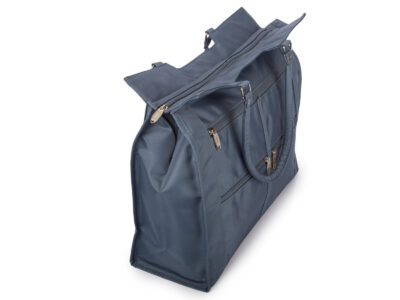 Torba na zakupy błękitna z mocnego materiału - mikrofiby pojemny - obrazek 2