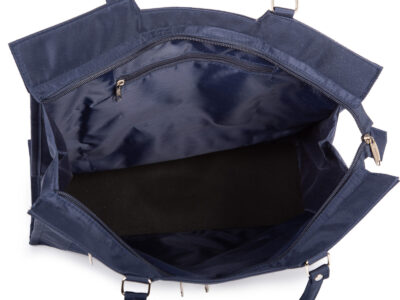 Torba na zakupy granatowa z mocnego materiału - mikrofiby pojemny - obrazek 6